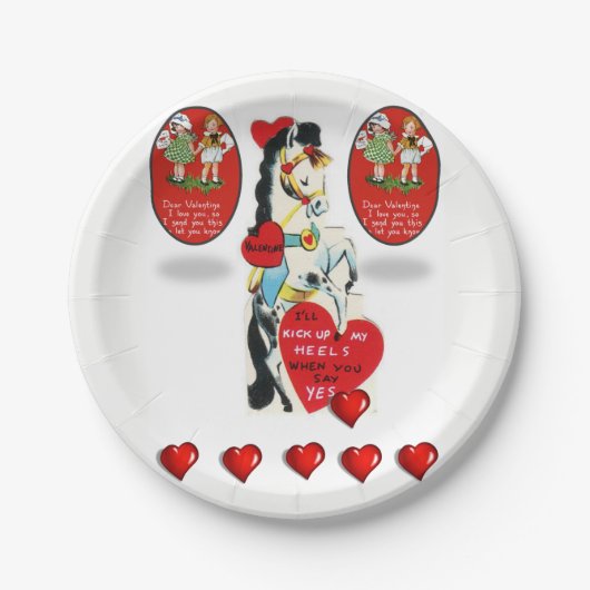 Pappteller Valentinstag (Vorderseite)