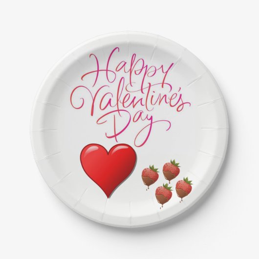 Pappteller Valentinstag (Vorderseite)