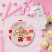 Pappteller Valentinstag, Affe (Party)