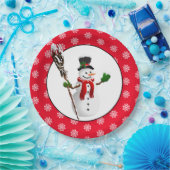 Pappteller-Weihnachts-Schneemann Pappteller (Party)