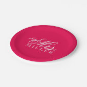 Pappteller - zukünftige Frau (Schrägansicht)