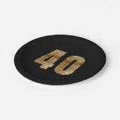 Pappteller zum 40. Geburtstag/Jubiläum (Schrägansicht)