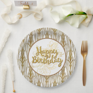Pappteller zum goldenen Geburtstag