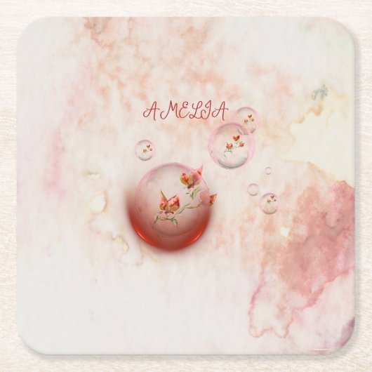 Pappuntersetzer Rechteckiger Pappuntersetzer (Vorderseite)