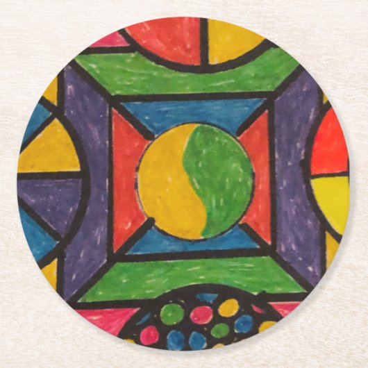 Pappuntersetzer Runder Pappuntersetzer (Vorderseite)