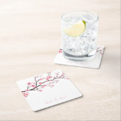 Pappuntersetzer: SAKURA CHERRY BLOSSOMS Rechteckiger Pappuntersetzer (Vor Ort)