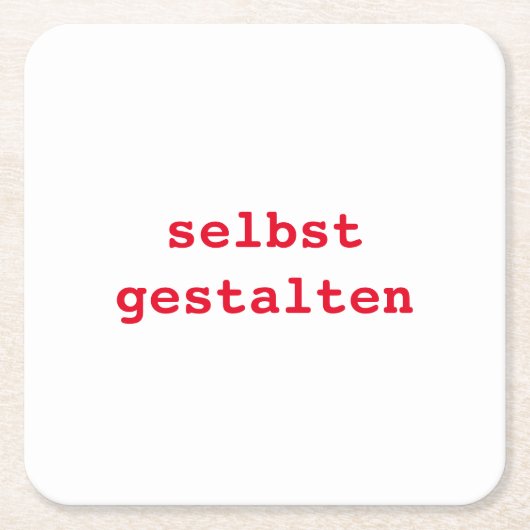 Pappuntersetzer selbst gestalten Rechteckiger Pappuntersetzer (Vorderseite)