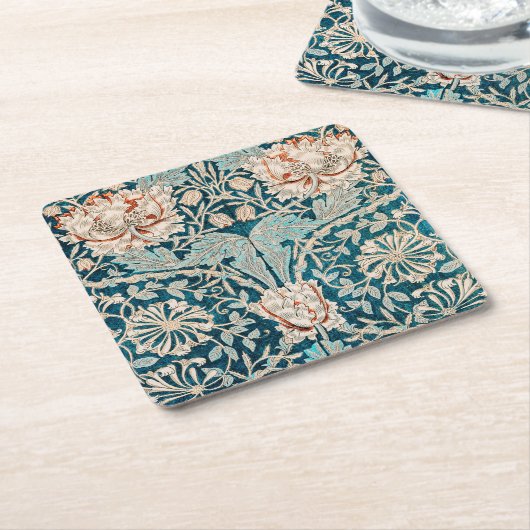 Pappuntersetzer: WILLIAM MORRIS : HONEYSUCKLE Rechteckiger Pappuntersetzer (angewinkelt)