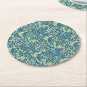 Pappuntersetzer: WILLIAM MORRIS : SEAWEED Runder Pappuntersetzer (Angewinkelt)