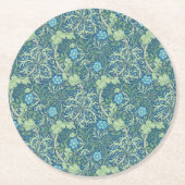 Pappuntersetzer: WILLIAM MORRIS : SEAWEED Runder Pappuntersetzer (Vorderseite)