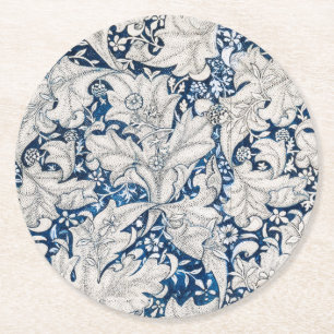Pappuntersetzer: WILLIAM MORRIS WALLFLOWER PATTERN Runder Pappuntersetzer
