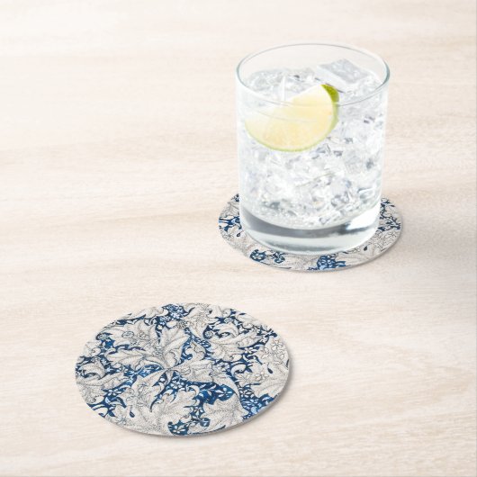 Pappuntersetzer: WILLIAM MORRIS : WALLFLOWER Runder Pappuntersetzer (Vor Ort)