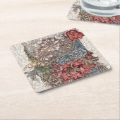 Pappuntersetzer: WILLIAM MORRIS : WILD TULIP Rechteckiger Pappuntersetzer (angewinkelt)