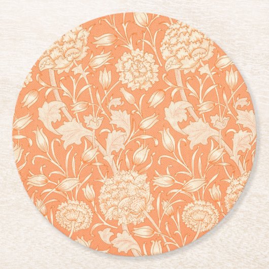 Pappuntersetzer: WILLIAM MORRIS : WILD TULIP Runder Pappuntersetzer (Vorderseite)