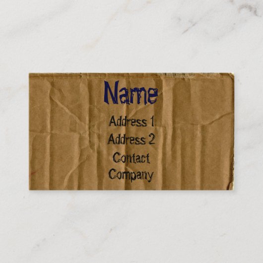 PappVisitenkarte Visitenkarte (Vorderseite)