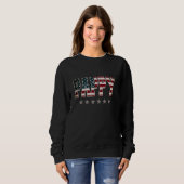 Pappy American Flag 4. Juli Weihnachten Sweatshirt (Vorne ganz)