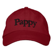 Pappy bestickter Baseballkapphut Bestickte Baseballkappe (Vorderseite)