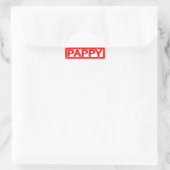 Pappy Briefmarke Runder Aufkleber (Tasche)