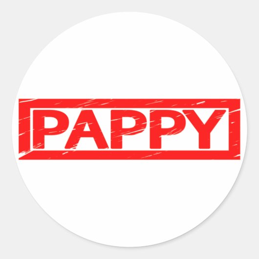 Pappy Briefmarke Runder Aufkleber (Vorderseite)