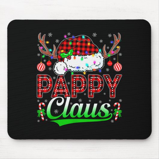 Pappy Claus Christmas Lights Matching Family Xmas Mousepad (Vorne)