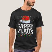Pappy Claus Christmas Lights Weihnachtsmannmütze F T-Shirt (Vorderseite)