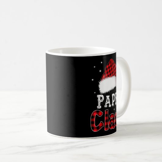 Pappy Claus Christmas Red Plaid Pajama Family Matc Kaffeetasse (VorderseiteRechts)