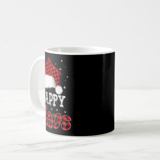 Pappy Claus Christmas Red Plaid Pajama Family Matc Kaffeetasse (Vorderseite Links)