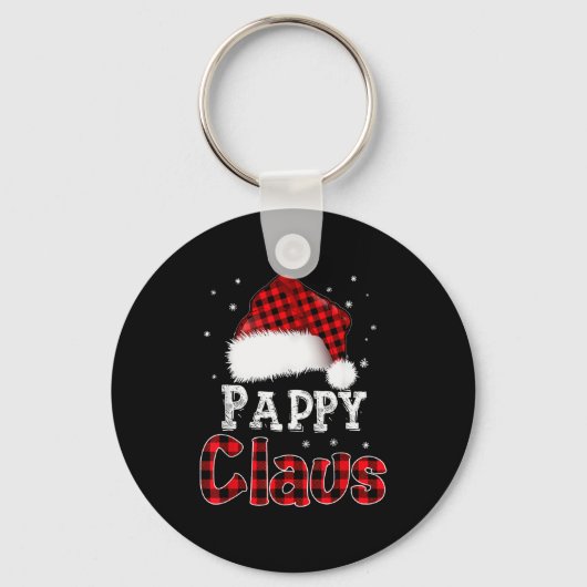 Pappy Claus Christmas Red Plaid Pajama Family Matc Schlüsselanhänger (Vorderseite)