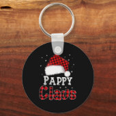 Pappy Claus Christmas Red Plaid Pajama Family Matc Schlüsselanhänger (Vorderseite)