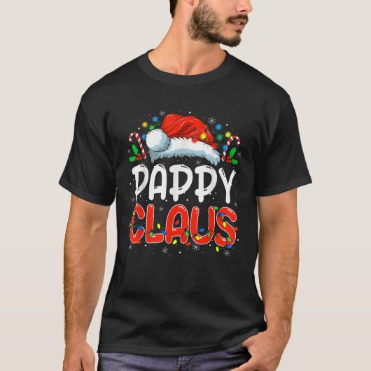 Pappy Claus Weihnachtsfamilie Matching Pajamas Fun T-Shirt (Vorderseite)