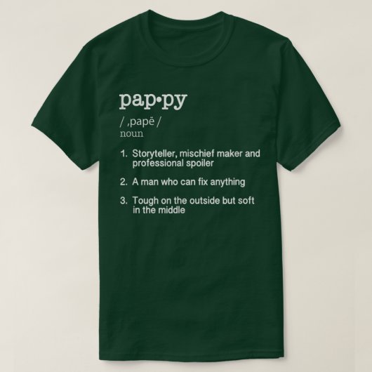 Pappy DefinitionWörterbuchbedeutung T-Shirt (Design vorne)