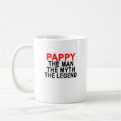 PAPPY der MANN der MYTHOS das LEGEND.png Kaffeetasse (Links)