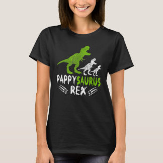 Pappy Dinosaurier Pappysaurus 2 Zwei Kinder Weihna T-Shirt