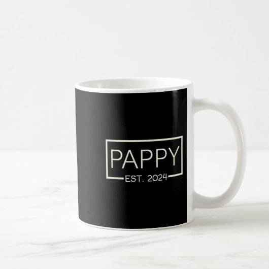 Pappy Est 2024 New Dad Father's Day Men Cket Kaffeetasse (Rechts)