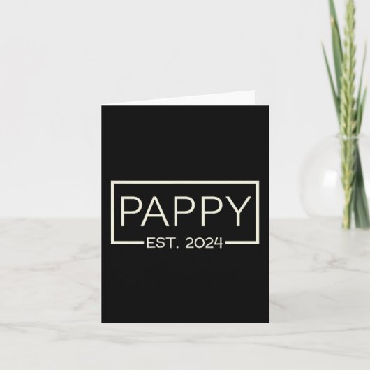Pappy Est 2024 New Dad Father's Day Men Cket  Karte (Vorderseite)