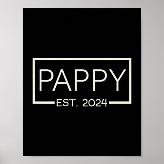 Pappy Est 2024 New Dad Father's Day Men Cket  Poster (Vorne)