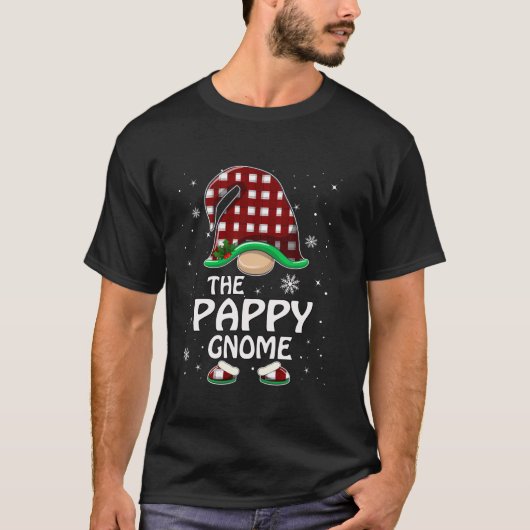 Pappy Gnome Buffalo Red Plaid Matching Family Chri T-Shirt (Vorderseite)
