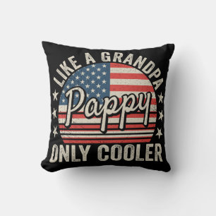 Pappy like a Opa Nur Cooler USA Flag Kissen