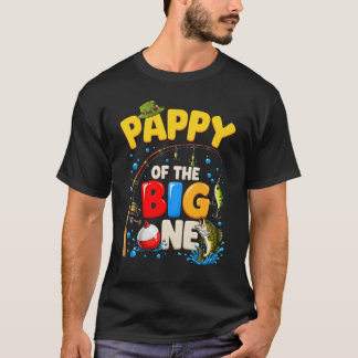 Pappy Of The Big One Fishing Geburtstagsjunge Fami T-Shirt