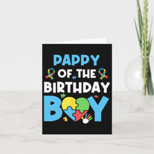 Pappy of the Birthday Boy Autismus Awareness Puzzl Karte