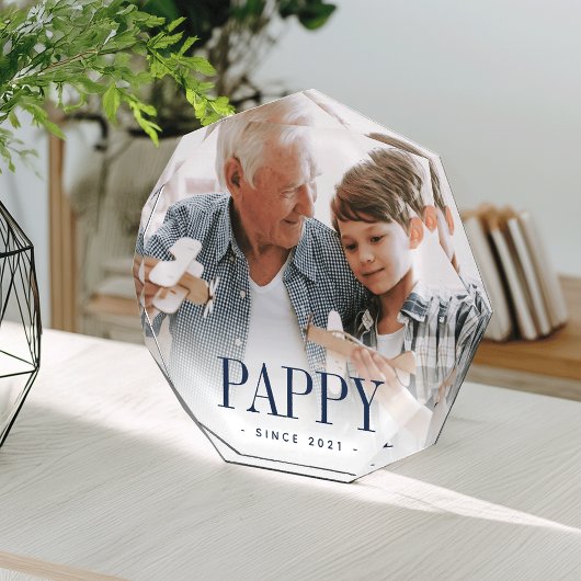 Pappy Opa Jahr etabliert Fotoblock