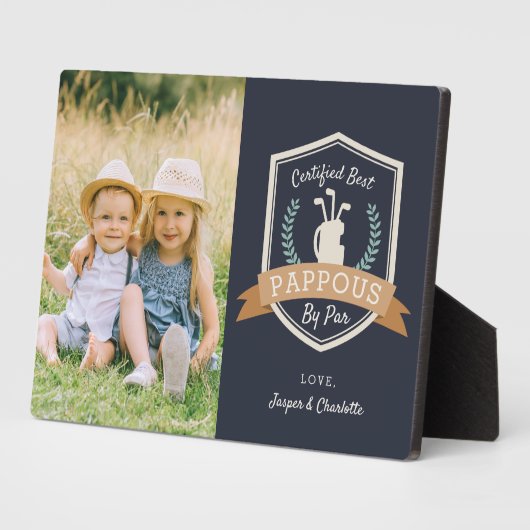 Pappy Par | Golf Opa Fotoplatte (Seite)