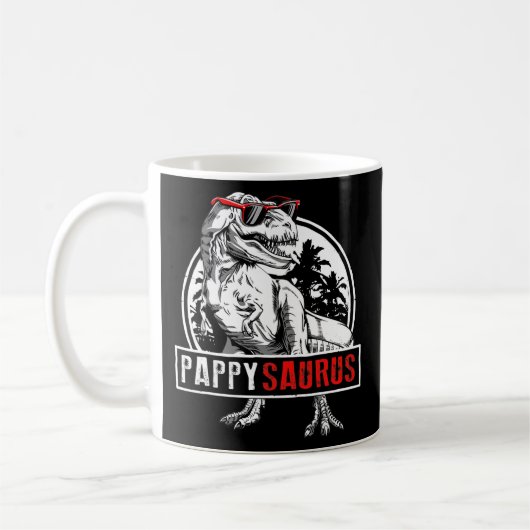 Pappy Saurus T Rex Dinosaurier Pappy Saurus Father Kaffeetasse (Links)