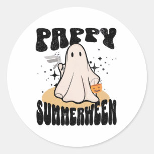 Pappy Summerween Ob Nurse Halloween Ghost mit Spe Runder Aufkleber