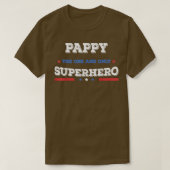 Pappy Superdad Superheld Vater Helden Star T-Shirt (Design vorne)