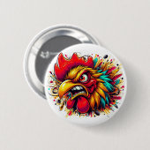 "Pappy the Spirited Rooster" Button (Vorne & Hinten)