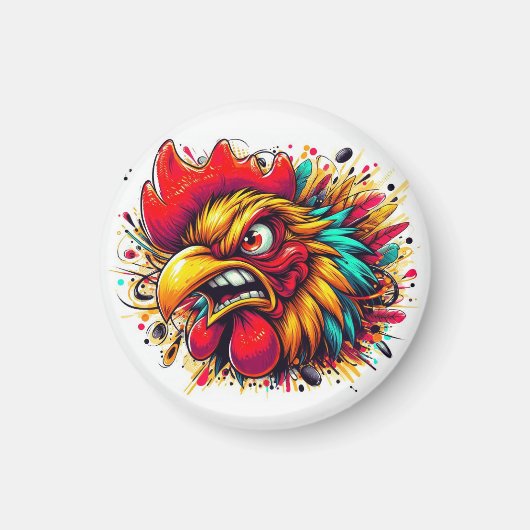 Pappy the Spirited Rooster Magnet (Vorne)