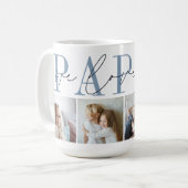Pappy We Liebe You 4 Foto Collage Kaffeetasse (Vorderseite Links)