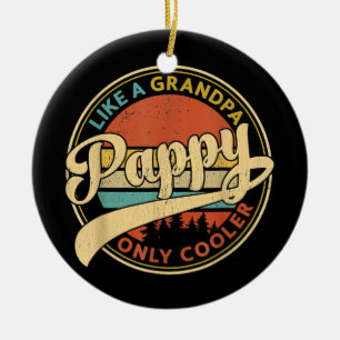 Pappy wie ein Opa, nur cooler Retro Vintage Keramik Ornament