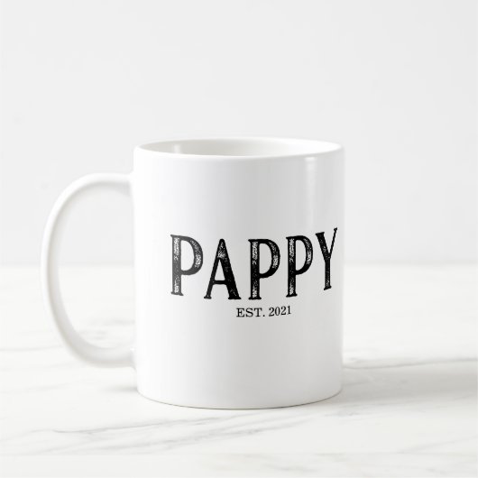 Pappy Year etabliert Kaffeetasse (Links)